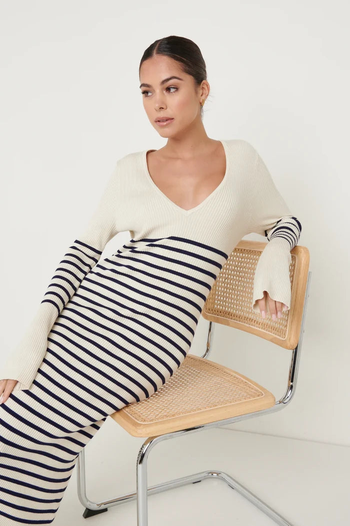 Vanessa Striped Knit Dress