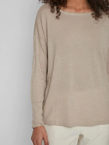 VERA KNIT TOP (NATURAL MELANGE)