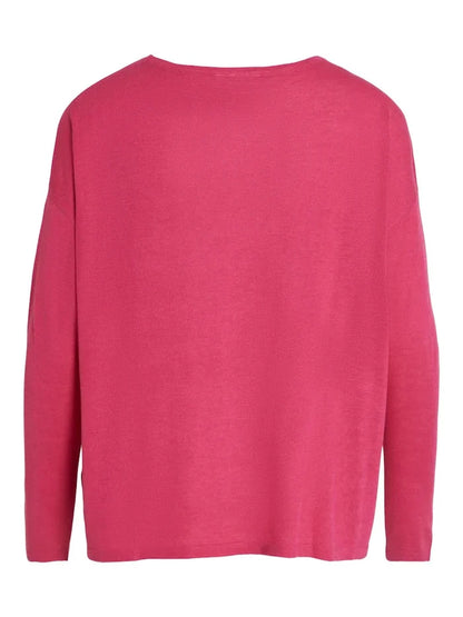 VERA KNIT TOP (PINK YARROW)