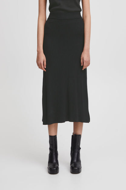 VERA MIDI SKIRT (BLACK)