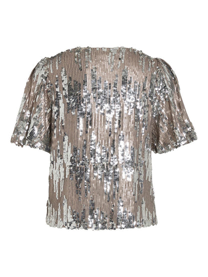 VIAMA SEQUIN TOP (SILVER)