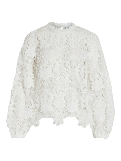 VIDA L/S LACE TOP (CLOUD DANCER)
