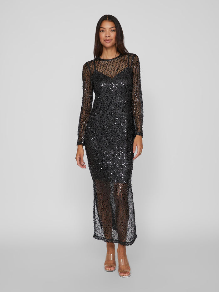 VIDANCE SEQUIN MAXI DRESS (BLACK)