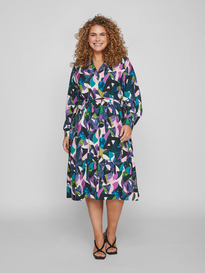 VIENNA MIDI DRESS (MULTI)
