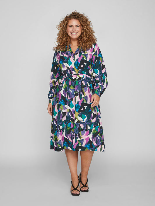 VIENNA MIDI DRESS (MULTI)