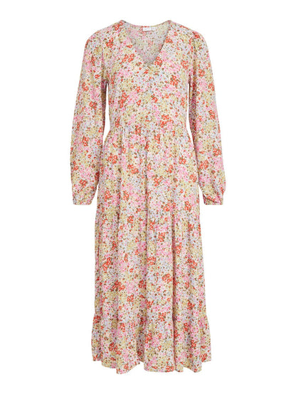 Vikikki V-Neck Midi Dress (Multi)