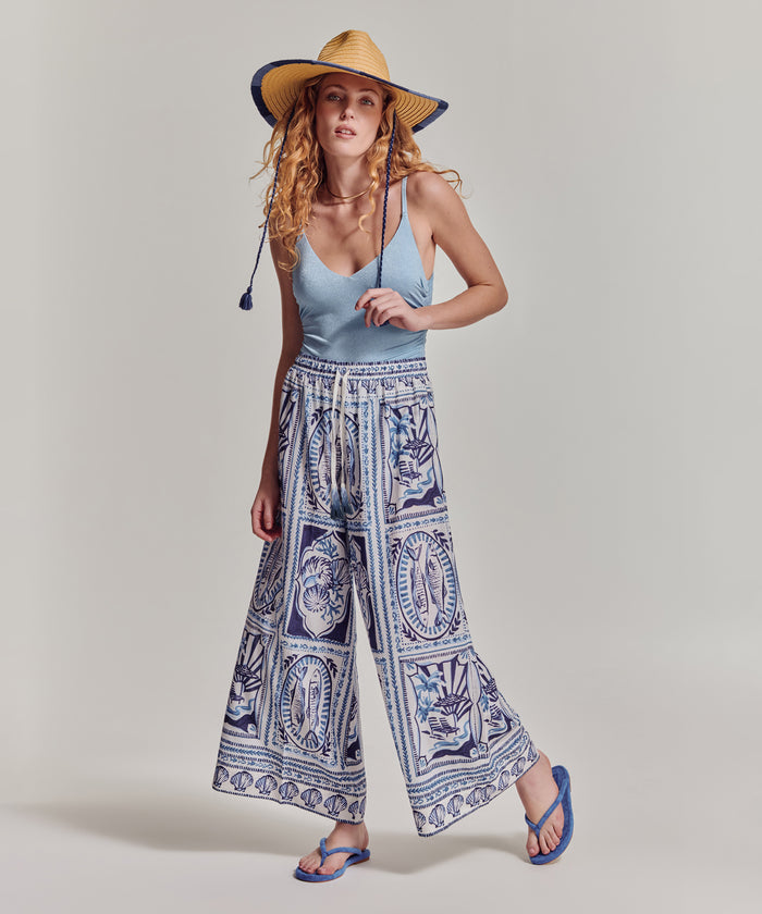 Villa Tile Pants in color cream