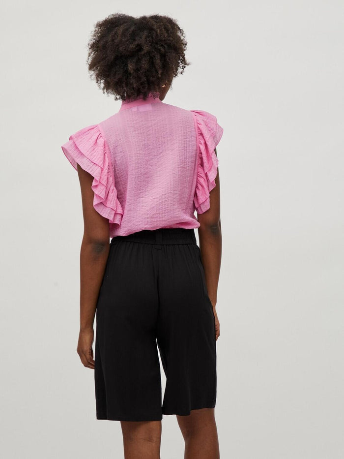 Vinillie Flounce Shirt (Pink)
