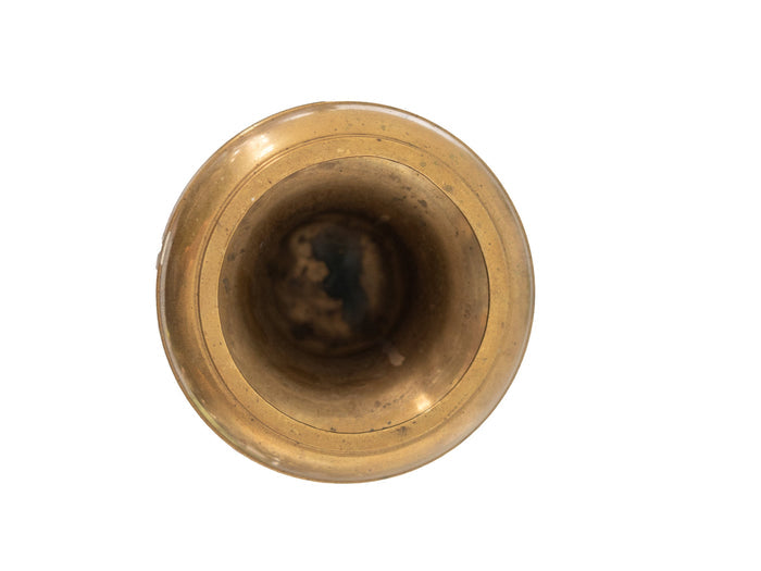 Vintage Brass Urn Style Vase Candle Holder