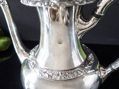 Vintage Silver Plate Coffee Service New Beverly Manor Wilcox IS 3 Piece Set