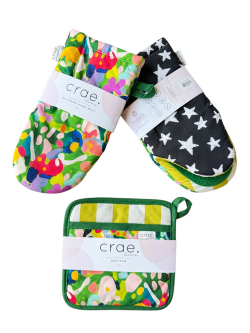 Violet: 2 Oven Mitt + 1 Pot Pad Bundle Pack