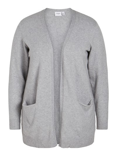 Viril Open Knit Cardigan (Light Grey Melange)
