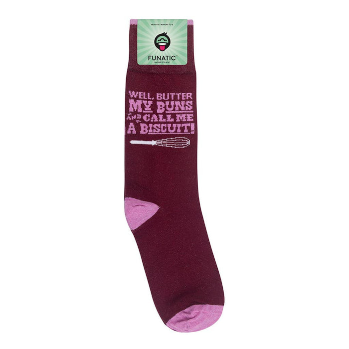 Well Butter My Buns Socks - Closeout | Funatic - Wichita Home Outlet