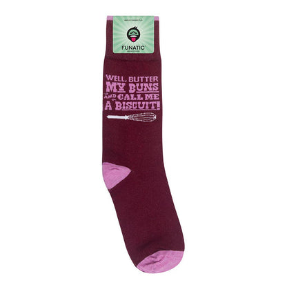 Well Butter My Buns Socks - Closeout | Funatic - Wichita Home Outlet