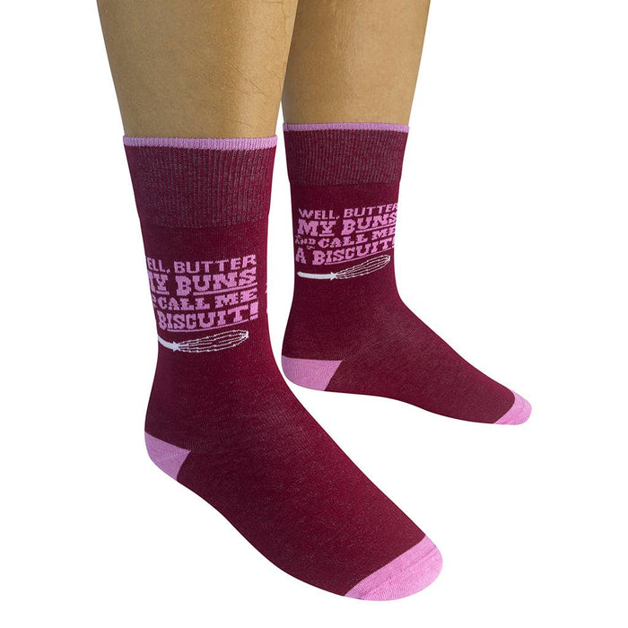 Well Butter My Buns Socks - Closeout | Funatic - Wichita Home Outlet