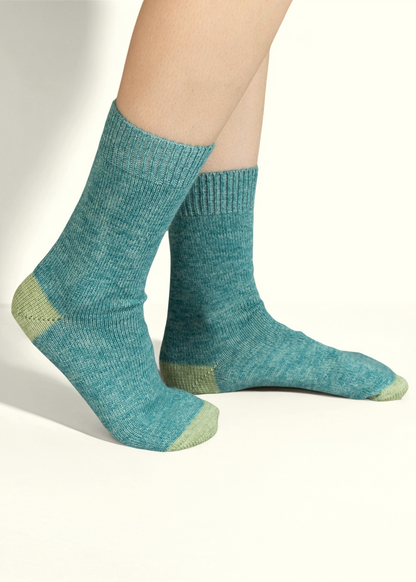 West Of Ireland Merino Socks | Green