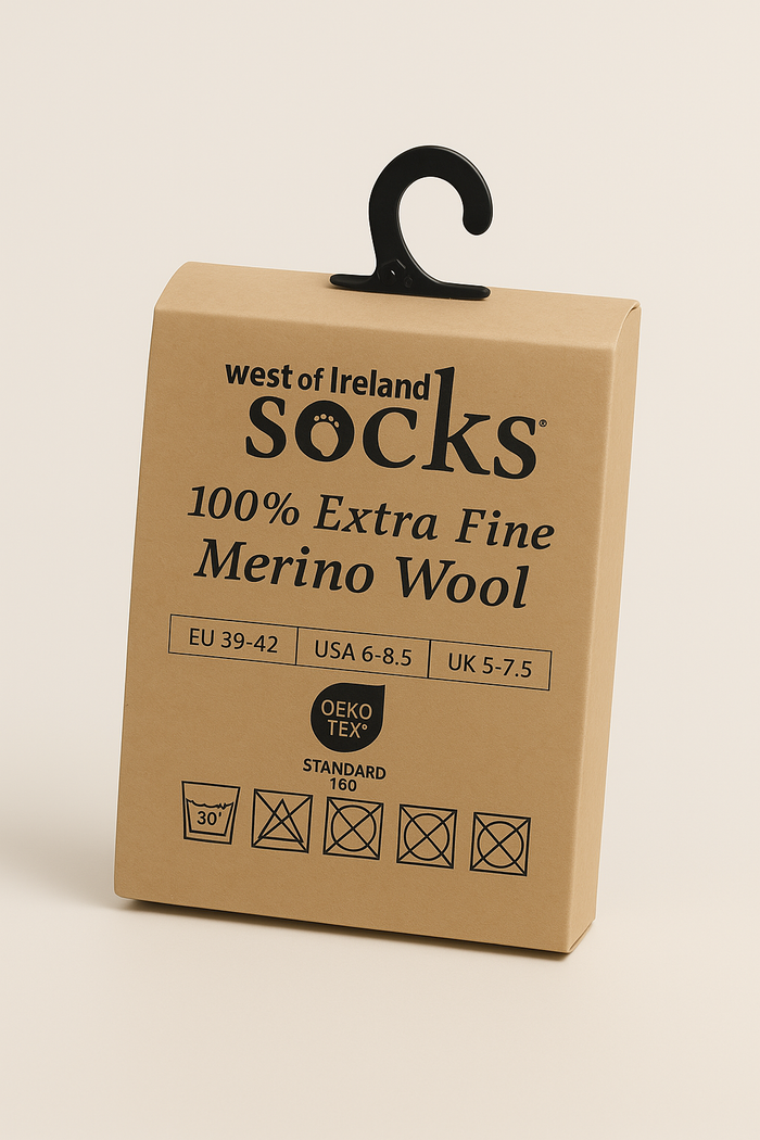 West Of Ireland Merino Socks | Green