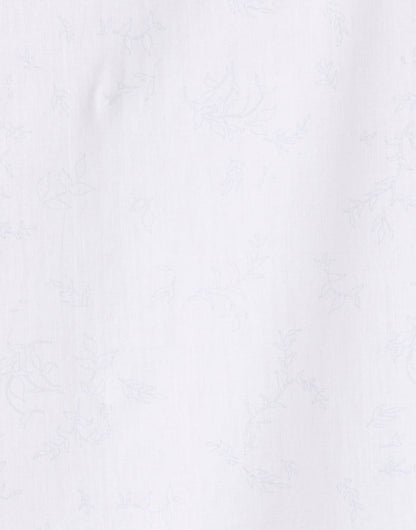 White Floral Print Full Sleeves Shirt