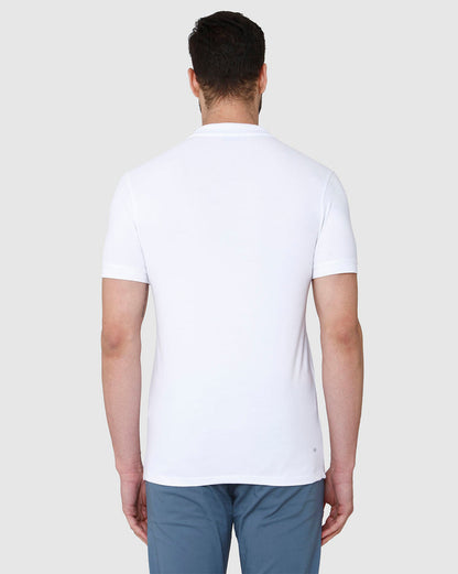 White Polo Neck T-Shirt
