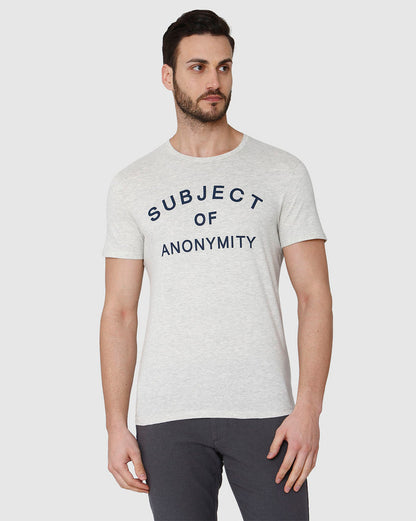 White Printed Crew Neck T-Shirt