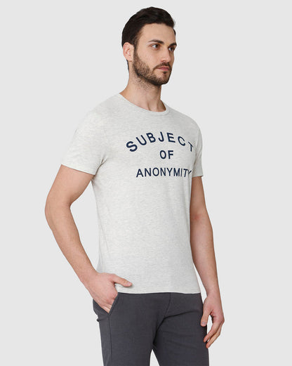 White Printed Crew Neck T-Shirt
