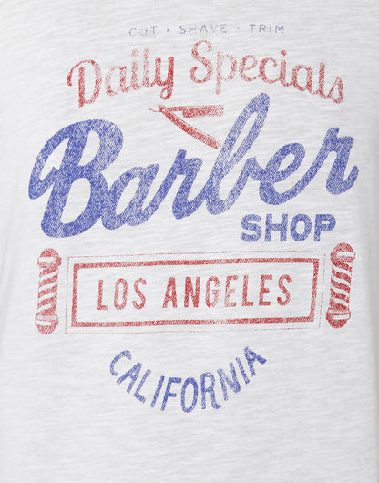 White Printed Crew Neck T-Shirt