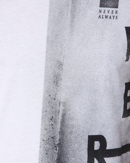 White Printed Crew Neck T-Shirt