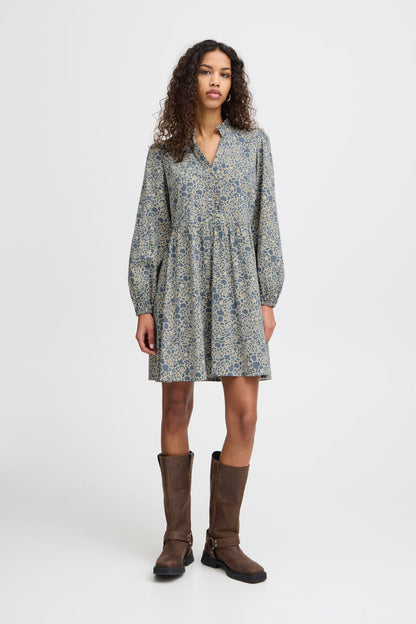 Wissa Mini Dress (Blue Mirage Flower)