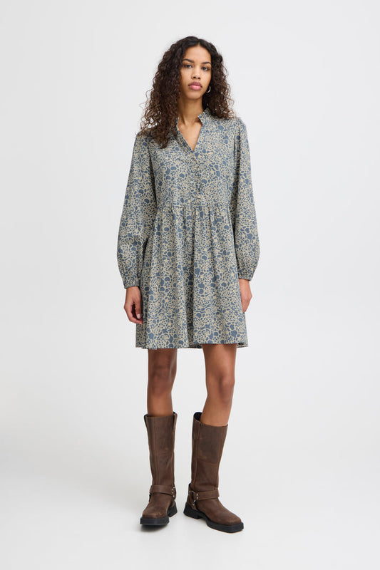 Wissa Mini Dress (Blue Mirage Flower)