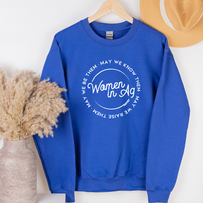 Women In Ag Circle White Ink– Crewneck
