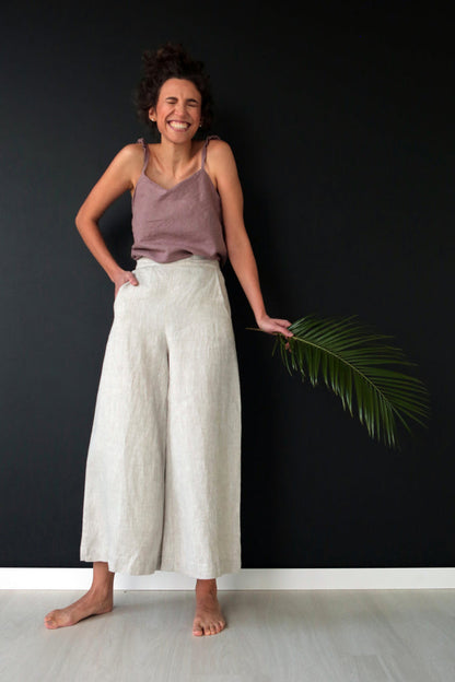 Women’s Linen Сulottes PALMA in Beige