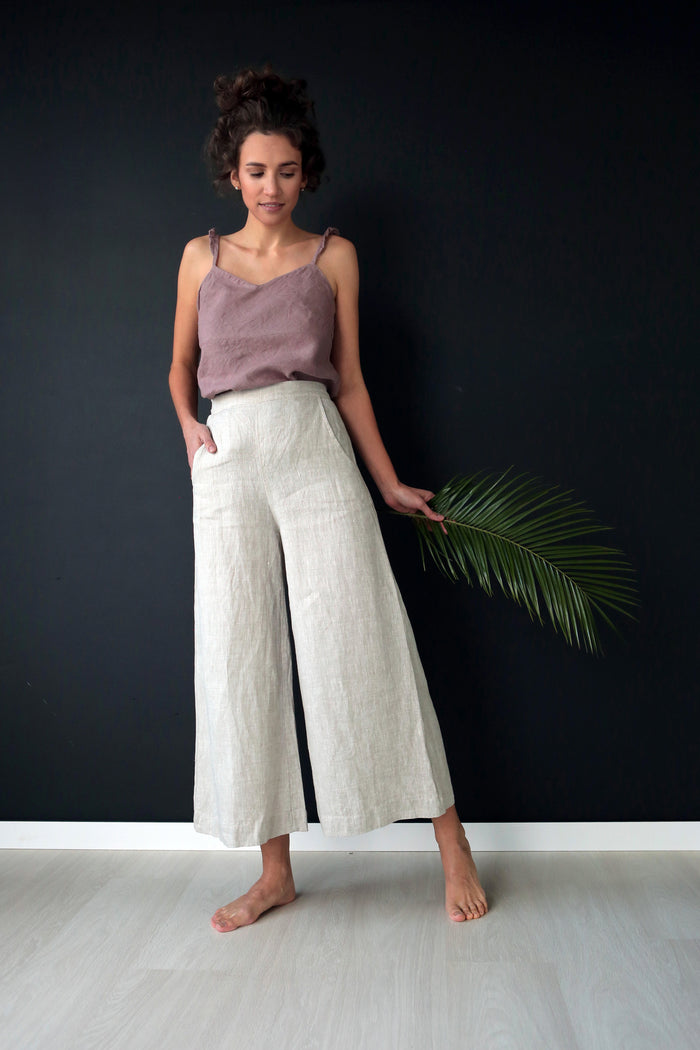 Women’s Linen Сulottes PALMA in Beige