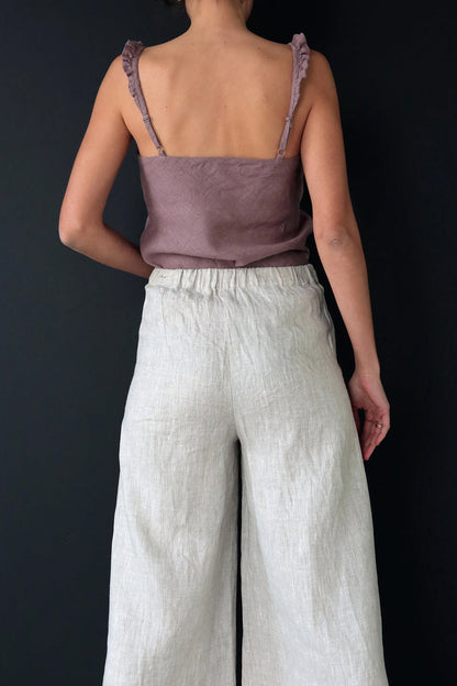 Women’s Linen Сulottes PALMA in Green