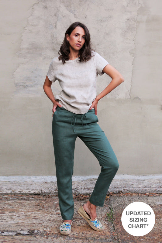 Women’s Linen Pants ANISE in Green