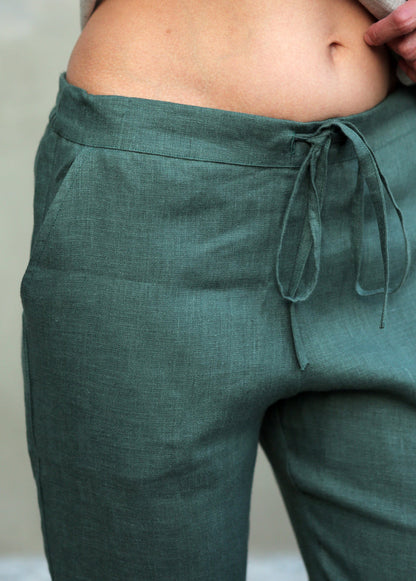 Women’s Linen Pants ANISE in Green