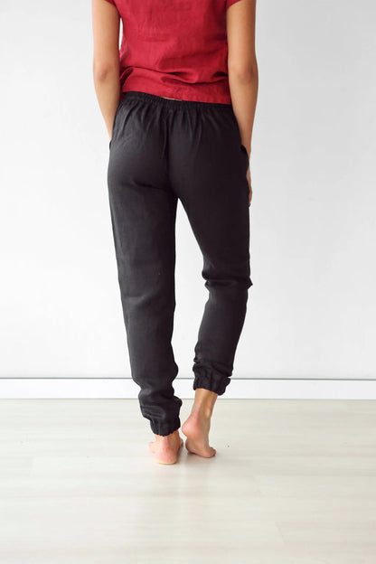 Women’s Linen Pants NARA in Black