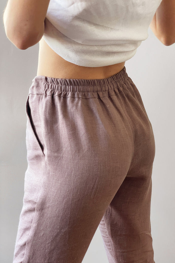 Women’s Linen Pants NARA in Latte