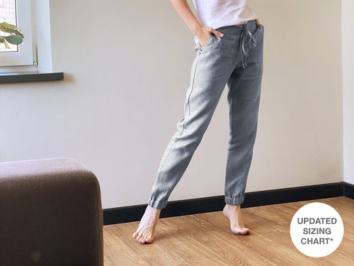 Women’s Linen Pants NARA in Light grey