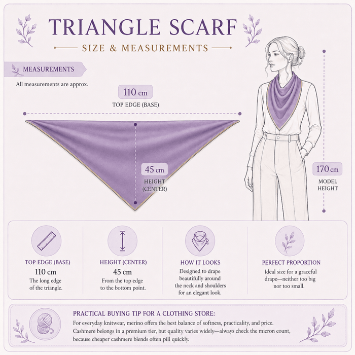 Women’s Luxury Ribbed Cashmere Triangle Scarf - NAVY - Heritage Of Scotland -