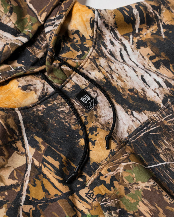 WOMENS OVERSIZED CROP HOODIE - CAMO