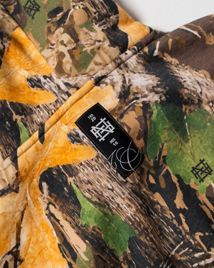 WOMENS OVERSIZED CROP HOODIE - CAMO