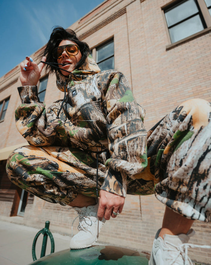 WOMENS OVERSIZED SWEATPANTS - CAMO