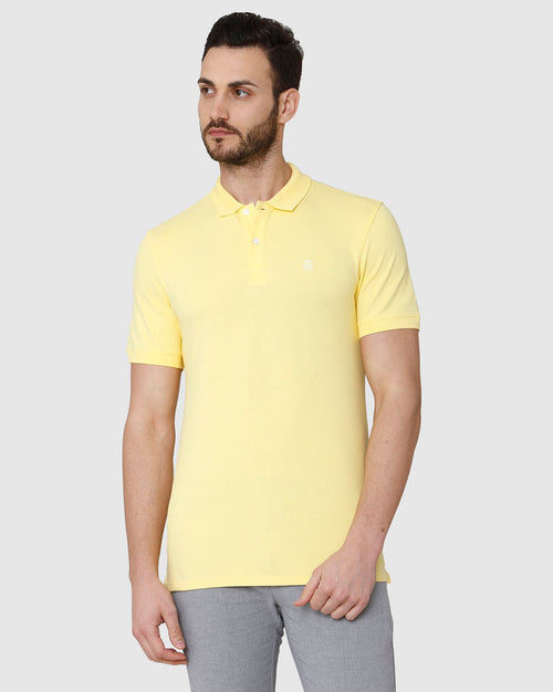 Yellow Polo Neck T-Shirt