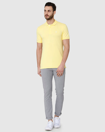 Yellow Polo Neck T-Shirt