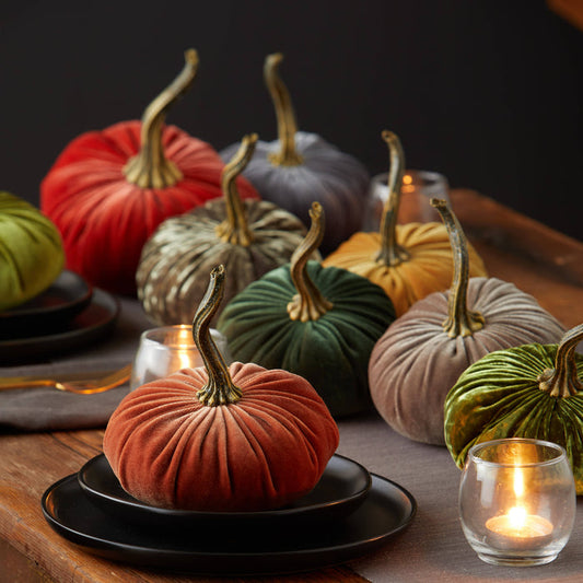 Your Heart's Content - Pumpkin Small Velvet, Valentine's mantel, Autumn table, Gift