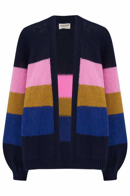 Yvette Cardigan - Multi, Big Stripes