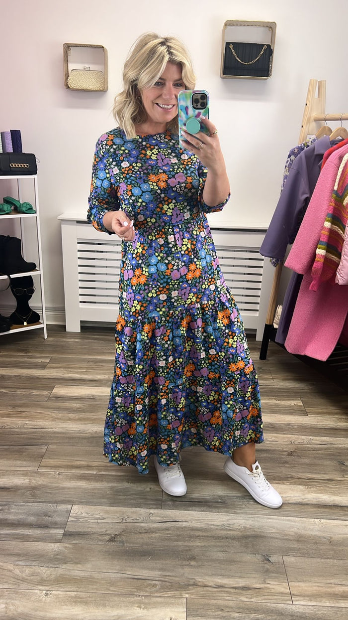 Zaina Tiered Maxi Dress (Multi)