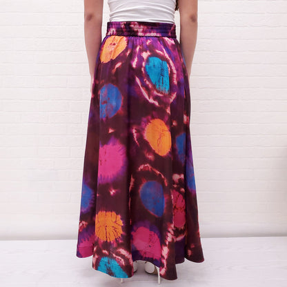ZIMMERMANN SILK TIE DYE MAXI SKIRT - SIZE 0/XS